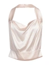 Pinko Woman Top Light Pink Size 8 Silk, Elastane
