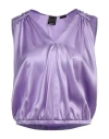 Pinko Woman Top Mauve Size 16 Silk, Elastane In Purple