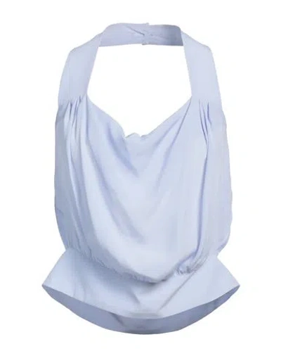 Pinko Woman Top Lilac Size 8 Acetate, Silk In Purple