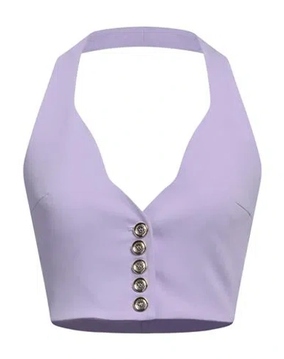 Pinko Woman Top Lilac Size 6 Polyester, Elastane In Purple
