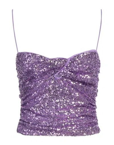 Pinko Woman Top Lilac Size M Polyamide, Elastane In Purple