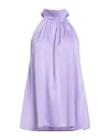 Pinko Woman Top Lilac Size Xl Polyester, Elastane In Purple