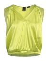 Pinko Woman Top Lime Green Size 4 Silk, Elastane In Green