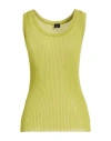 Pinko Woman Top Lime Green Size M Cotton, Polyamide