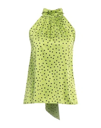 Pinko Woman Top Lime Green Size S Polyester, Elastane