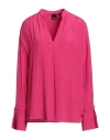 Pinko Woman Top Magenta Size 10 Acetate, Silk