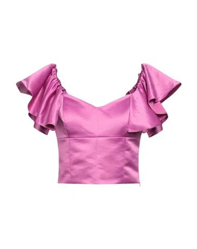 Pinko Woman Top Mauve Size 10 Polyester In Purple
