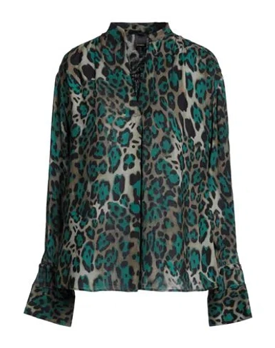 Pinko Woman Blouse Military Green Size 12 Viscose