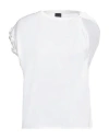 Pinko Crepe Sheer Blouse In Off White