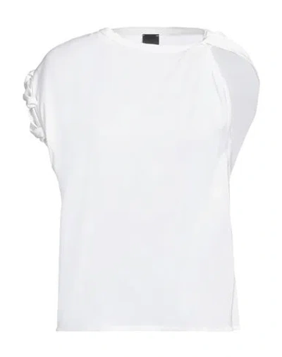 Pinko Crepe Sheer Blouse In Off White
