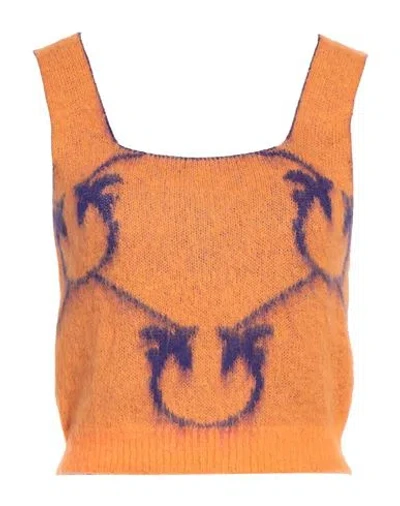 Pinko Woman Top Orange Size M Acrylic, Polyamide, Alpaca Wool