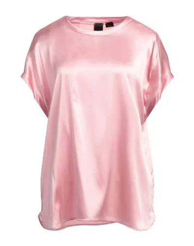 Pinko Woman Top Pink Size 12 Silk, Elastane