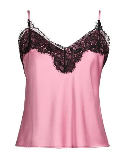 Pinko Woman Top Pink Size 6 Polyester, Polyamide
