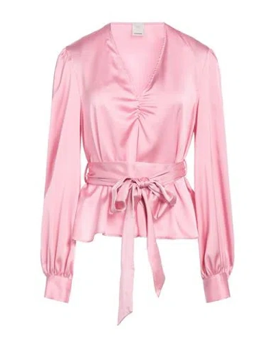 Pinko Woman Blouse Pink Size 10 Polyester