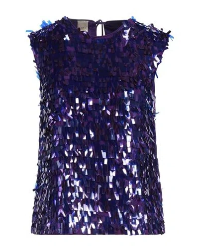 Pinko Woman Top Purple Size 4 Polyester
