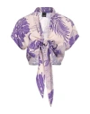 Pinko Woman Top Purple Size 6 Viscose In Purple
