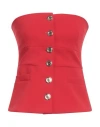 Pinko Woman Top Red Size 6 Polyester, Elastane