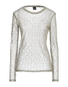 Pinko Woman Top Sage Green Size M Nylon, Elastane, Cotton In Multi