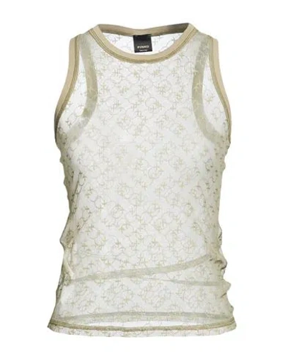 Pinko Woman Top Sage Green Size S Nylon, Elastane