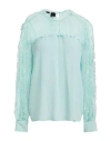 Pinko Lace-panel Blouse In Blue