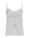 Pinko Woman Top White Size 0 Silk, Elastane, Polyester