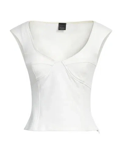 Pinko Woman Top White Size 2 Viscose, Polyamide, Elastane In White
