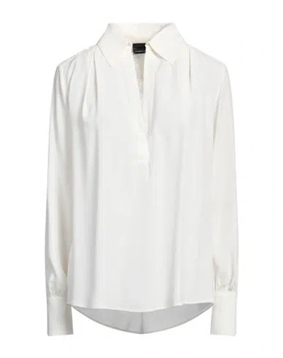 Pinko Woman Top White Size 6 Acetate, Silk, Polyester