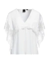 Pinko Woman Top White Size 8 Acetate, Silk, Polyester, Polyamide