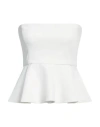 Pinko Woman Top White Size 10 Polyester, Elastane