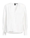 Pinko Woman Top White Size 8 Acetate, Silk In White