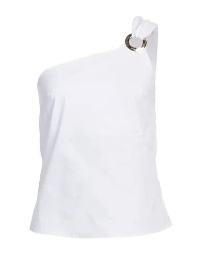 Pinko Woman Top White Size 2 Cotton