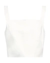 Pinko Exposed-seam Cropped Top In White