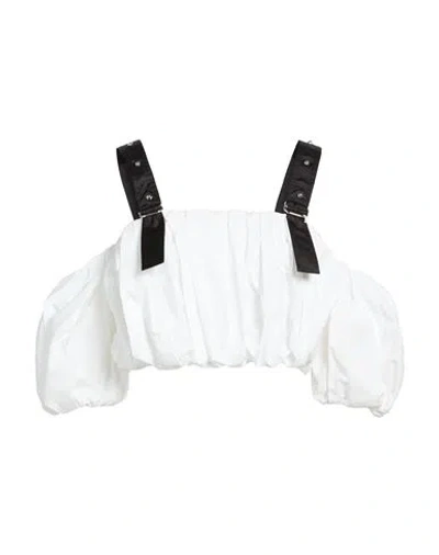 Pinko Woman Top White Size Xs Cotton