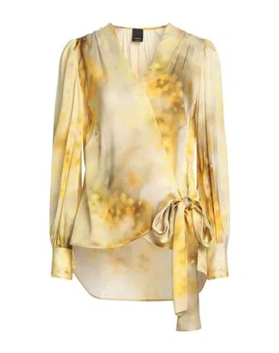 Pinko Woman Top Yellow Size 4 Viscose