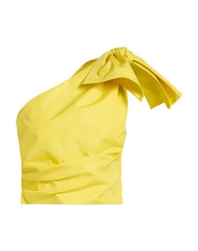 Pinko Woman Top Yellow Size 8 Polyester
