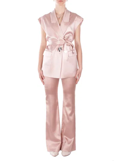 Pinko Woman Trousers 106434a361 Q35 Pinion Slippers Satin Mahogany In Other
