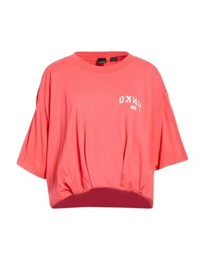 Pinko Woman T-shirt Tomato Red Size L Cotton