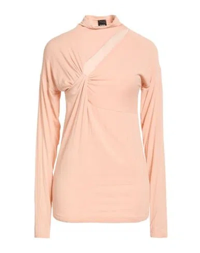 Pinko Woman Turtleneck Antique Rose Size Xl Viscose, Polyamide, Cashmere, Elastane