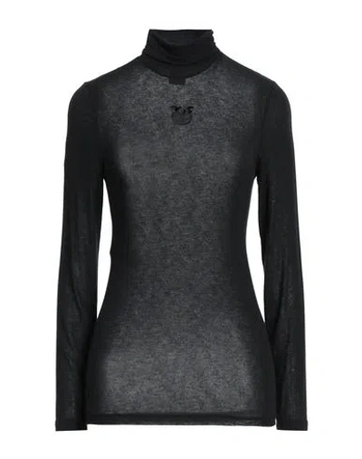 Pinko Woman Turtleneck Black Size L Viscose, Polyamide, Cashmere, Elastane