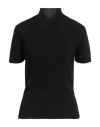 Pinko Woman Turtleneck Black Size L Wool, Viscose, Polyamide, Cashmere In Black
