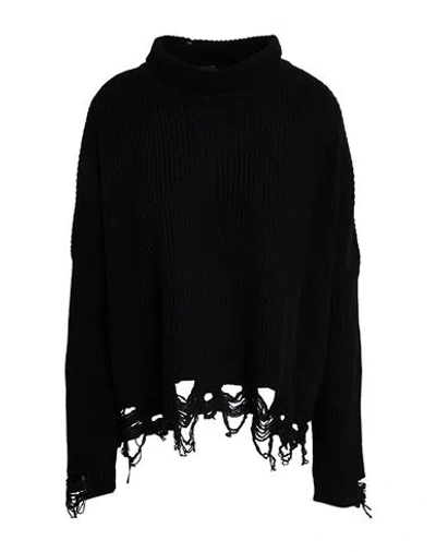 Pinko Woman Turtleneck Black Size Xs Wool, Polyamide In Multi