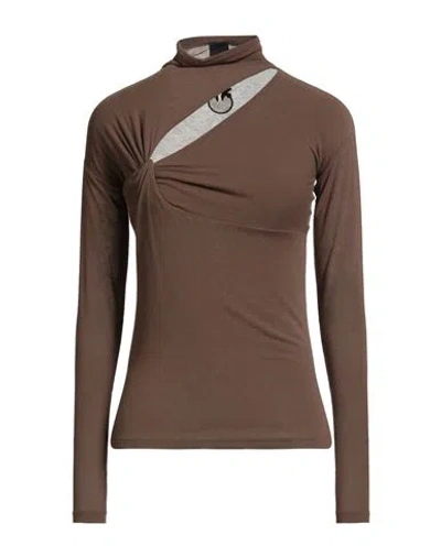 Pinko Woman Turtleneck Brown Size Xs Viscose, Polyamide, Cashmere, Elastane
