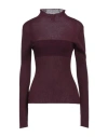 Pinko Woman Turtleneck Burgundy Size M Acrylic, Wool In Red