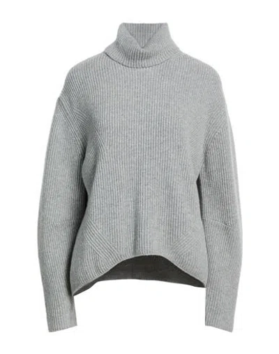 Pinko Woman Turtleneck Grey Size M Wool, Cashmere In Gray