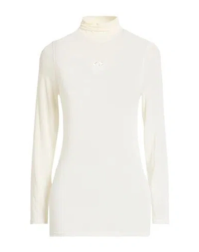 Pinko Woman Turtleneck Ivory Size L Viscose, Polyamide, Cashmere, Elastane In White
