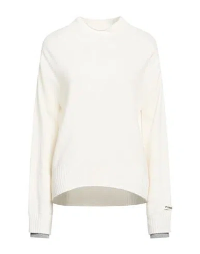 Pinko Woman Turtleneck Ivory Size M Wool, Cashmere In White
