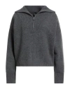 Pinko Woman Turtleneck Lead Size M Wool, Cashmere, Viscose In Gray