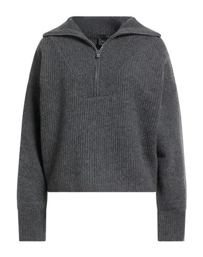 Pinko Woman Turtleneck Lead Size M Wool, Cashmere, Viscose In Gray