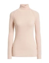 Pinko Woman Turtleneck Light Pink Size L Wool, Viscose, Polyamide, Cashmere