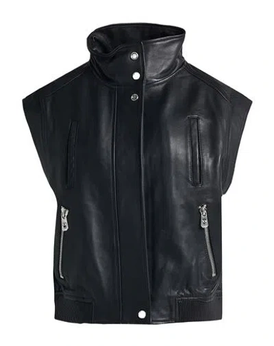 Pinko Woman Vest Black Size L Sheepskin